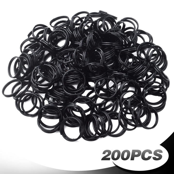 200pcs 10 mm Split Rings Alloy Double Loop Jump Rings Keychain Ring Connectors for DIY Arts Crafts Organization Home Car Office Keys Attachment, Black