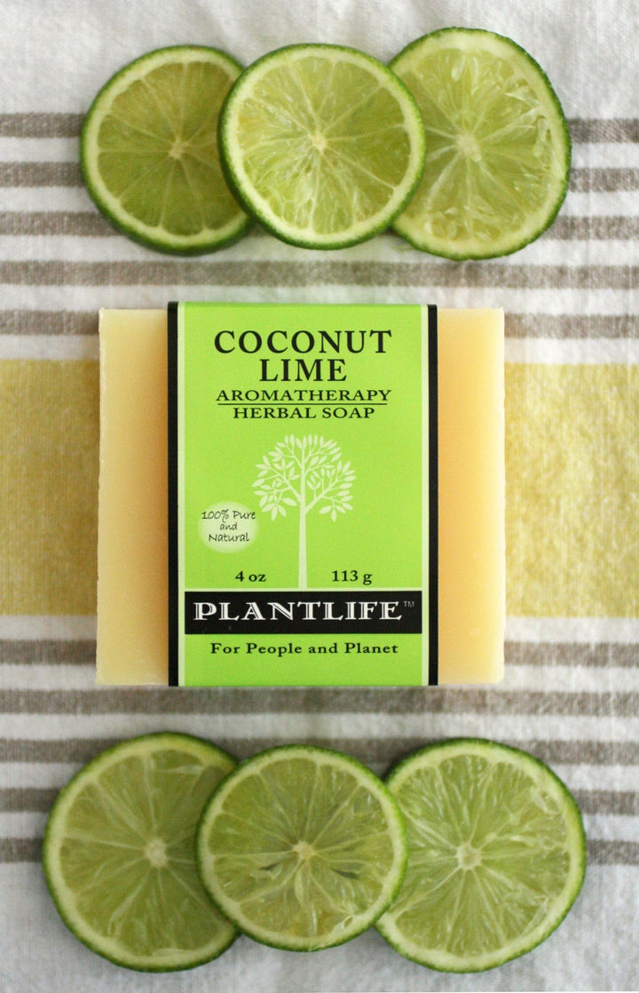 Coconut Lime 100% Pure & Natural Aromatherapy Herbal Soap- 4 oz (113g)