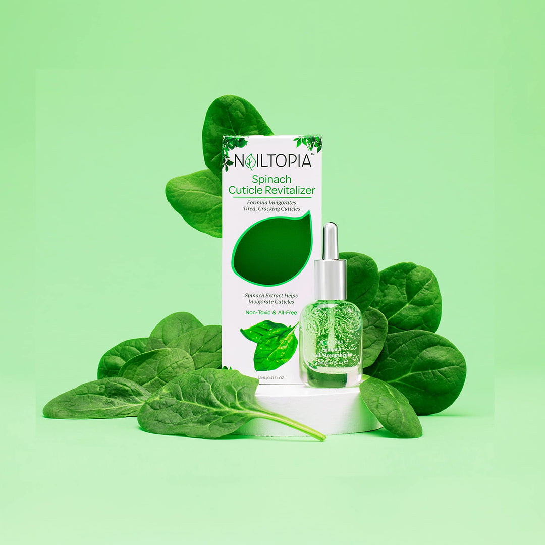 - Cuticle Revitalizer - Invigorates Tired Cracked Cuticles - Plant-Based, Non Toxic, Bio-Sourced , Strengthening Superfood Treatment - Spinach Extract (Clear) - 0.41 oz