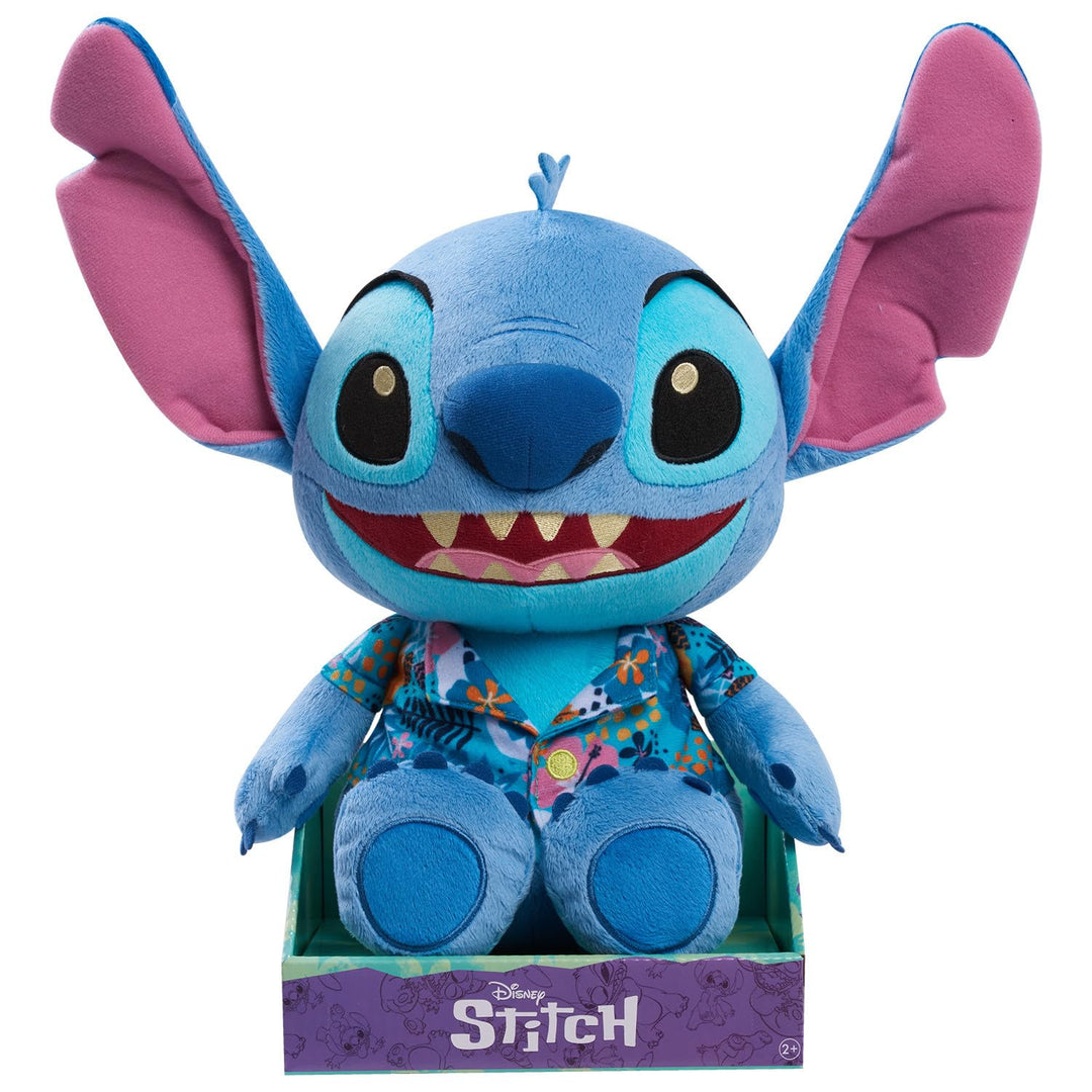 ’s Lilo & Stitch 13-Inch Large Stitch Plushie Stuffed Animal, Tropical Theme, Alien, Kids Toys for Ages 2 Up by Just Play