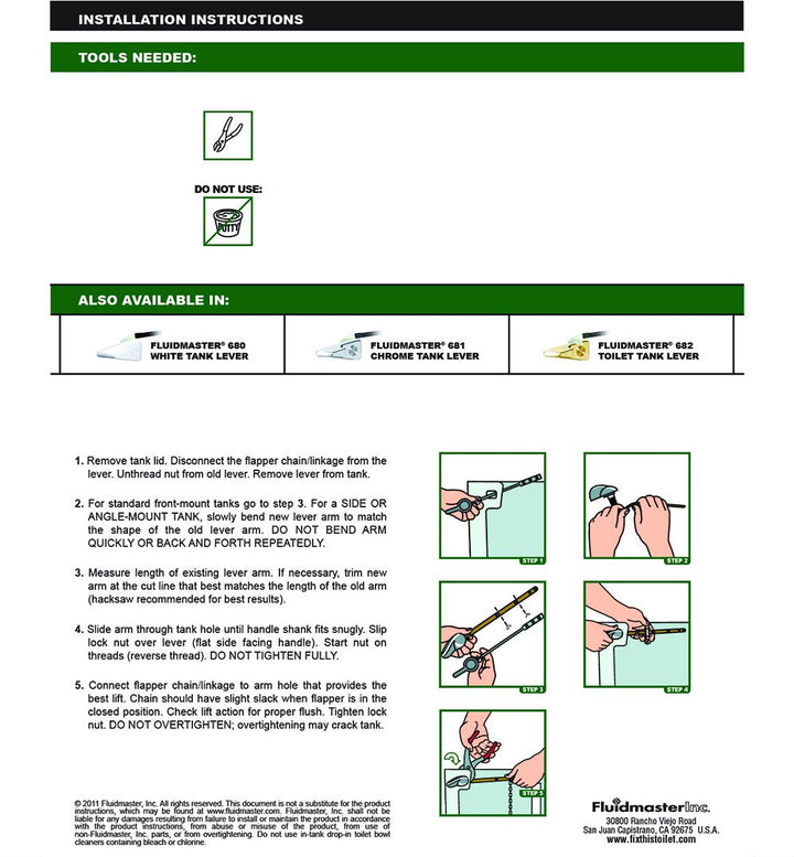 683 Plastic Flush Handle