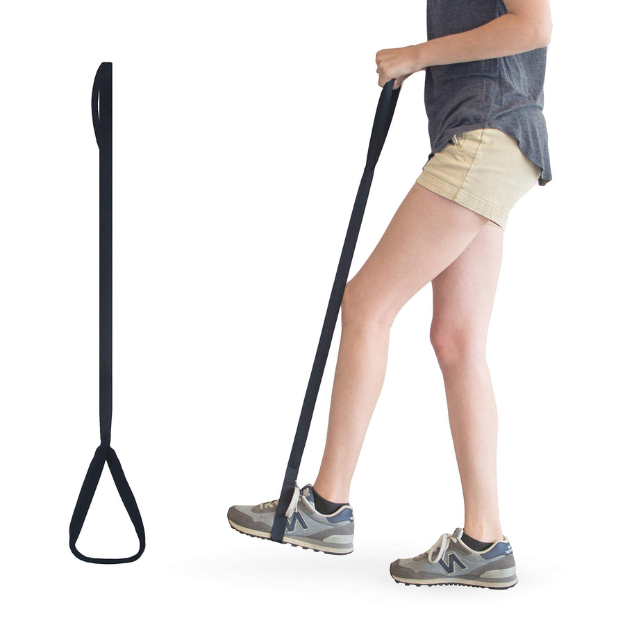 42 Inch Long Leg Lifter - Durable & Rigid Hand Strap & Foot Loop - Ideal Mobility Tool for Wheelchair, Hip & Knee Replacement, Bed or Car (42 Inch Long)