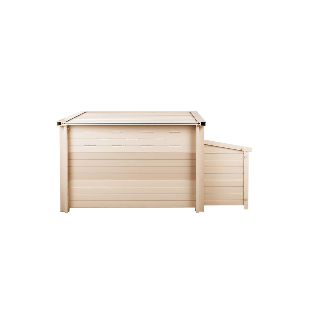 ® ECOFLEX® Fontana Chicken Coop, Tan - Eco-Friendly Urban Barn for 2-3 Chickens with Nesting Box, Roosting Bars, Easy Assembly, Moisture & Odor Resistant, 10-Year Warranty