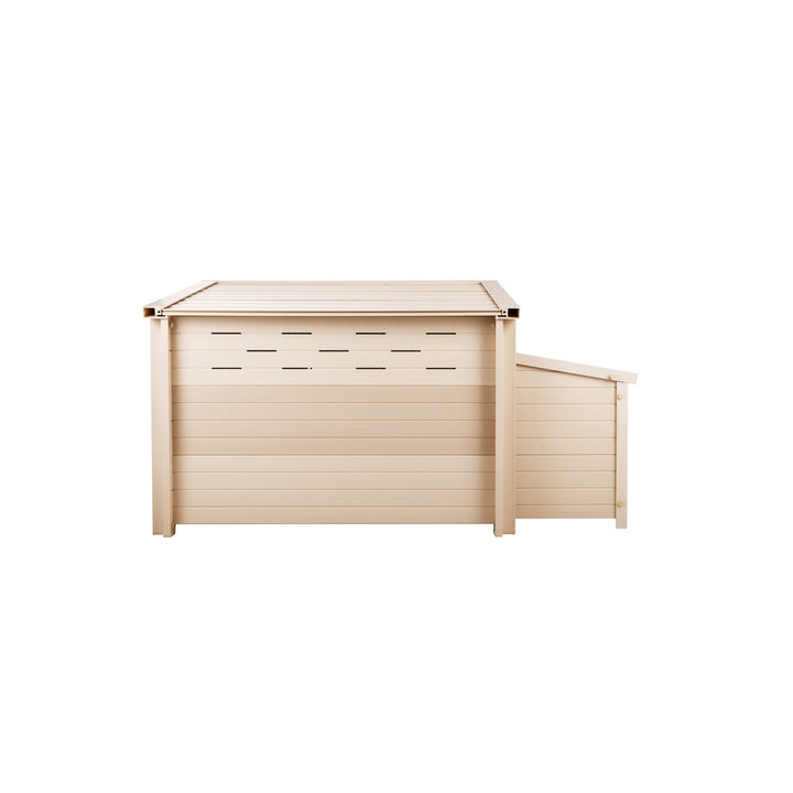 ® ECOFLEX® Fontana Chicken Coop, Tan - Eco-Friendly Urban Barn for 2-3 Chickens with Nesting Box, Roosting Bars, Easy Assembly, Moisture & Odor Resistant, 10-Year Warranty