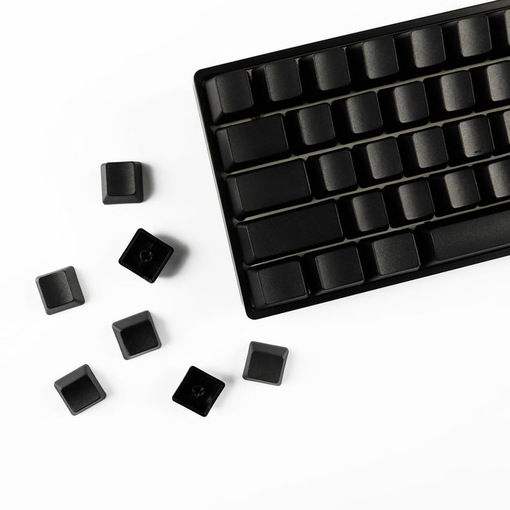 Blank Thick PBT OEM Profile 61 ANSI Keycaps for MX Switches Mechanical Keyboard (Black)(Only Keycap)