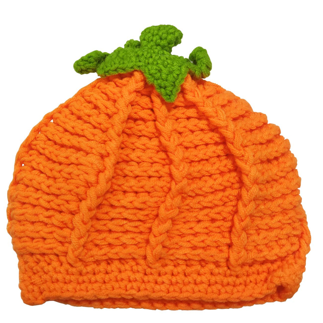 Baby Boys Girls Thanksgiving Christmas Beanie Pumpkin Hat Knitted Cap Hat Halloween Photo Prop (1) Orange