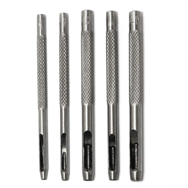 5IN1 Hollow Hole Punch Set Round Leather Hole Tool 5 Sizes (1.5mm, 2.0mm, 3.0mm, 3.5mm, 4.0mm)
