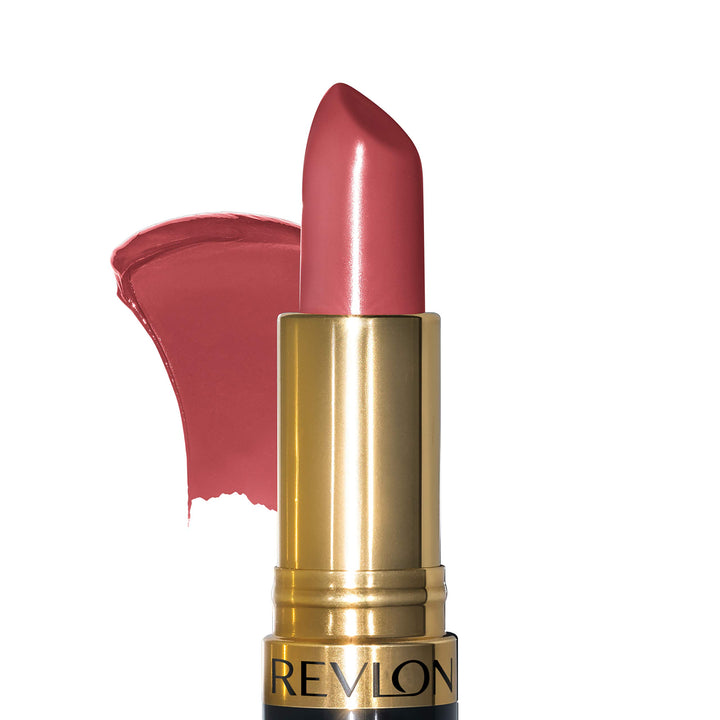 Revlon Super Lustrous Lipstick, High Impact Lipcolor with Moisturizing Creamy Formula, Infused with Vitamin E and Avocado Oil in Plum / Berry, Teak Rose (445)