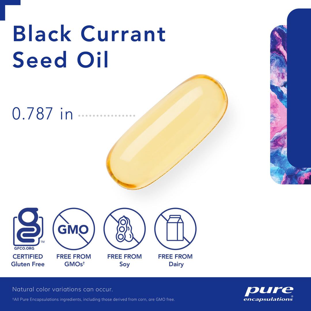 Black Currant Seed Oil | Hypoallergenic Dietary Supplement | 100 Softgel Capsules