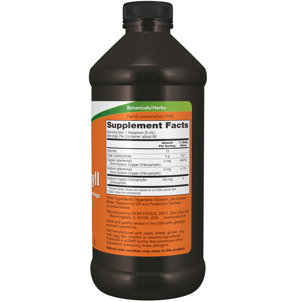 Supplements, Liquid Chlorophyll, Super Concentrated, Internal Deodorizer*,Boost Energy, Mint Flavor, 16-Ounce