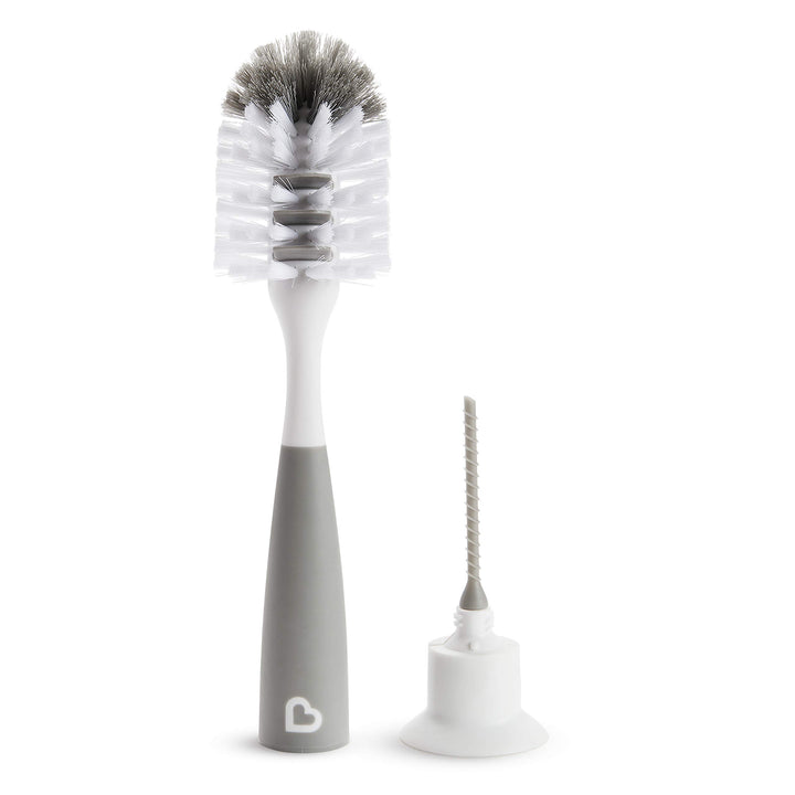 ® Miracle™ Dual Sided Cup and Baby Bottle Brush, Includes Straw Brush, Grey