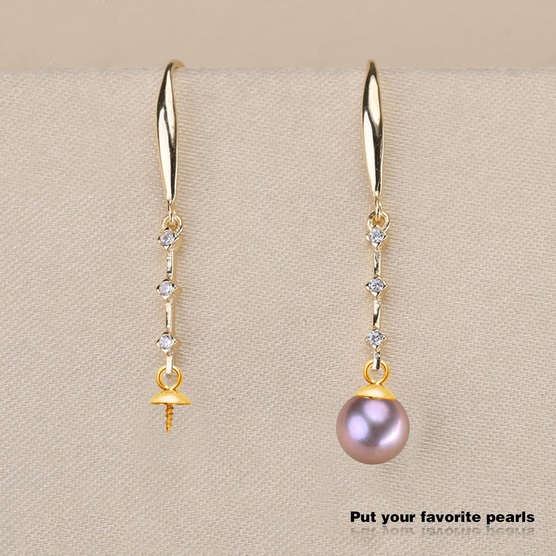 60pcs Stainless Steel Cup Pearl Screw Eye Pin Bail Peg Pendants Eye Pin Bail Pegs with Cap for Half Drilled Beads Charms Jewelry Earrings Making,4mm/6mm/8mm