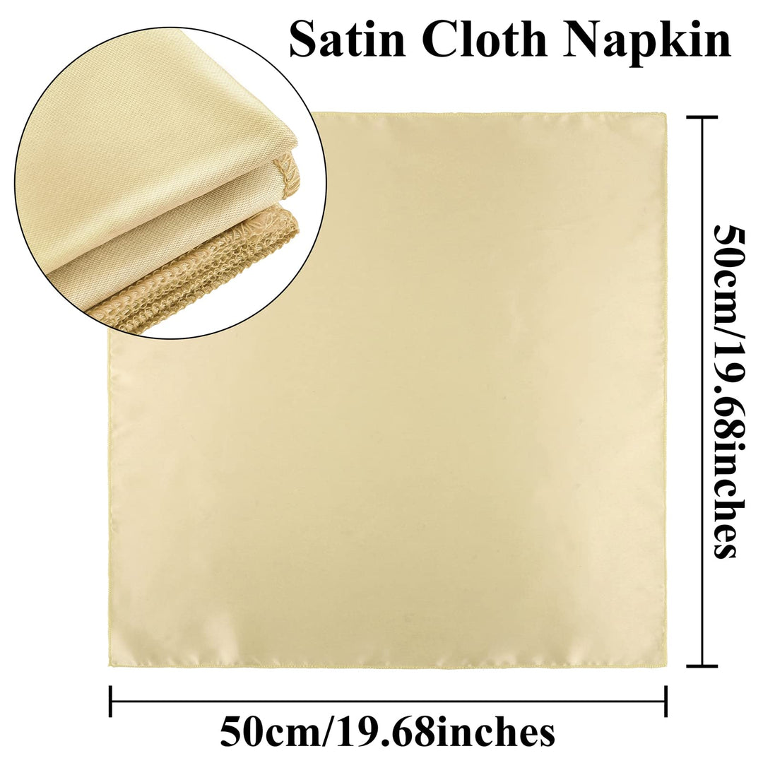 12 Pieces Satin Napkin Square 20 x 20 Inches Dinner Napkins Weddings Party Napkin Soft Table Napkins for Romantic Weddings Party Dinner Decoration (Red)