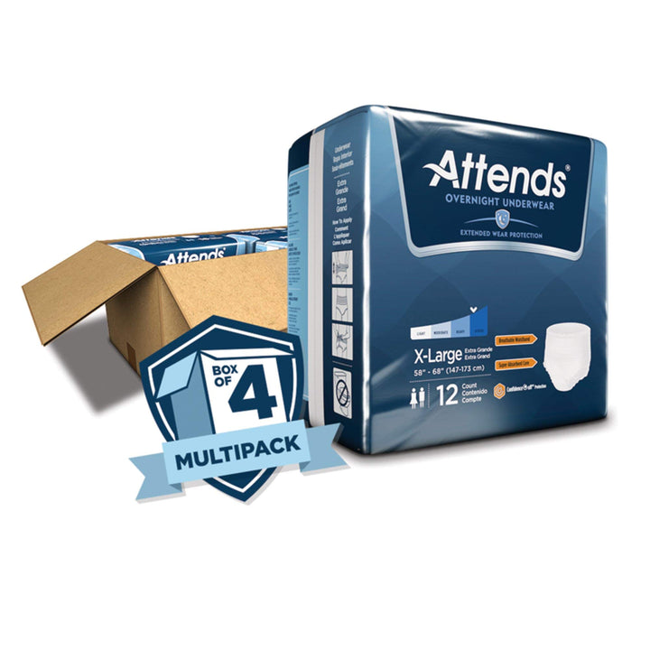 Underwear Overnight Extra-Large - 12 ct, Case of 4 Healthcare