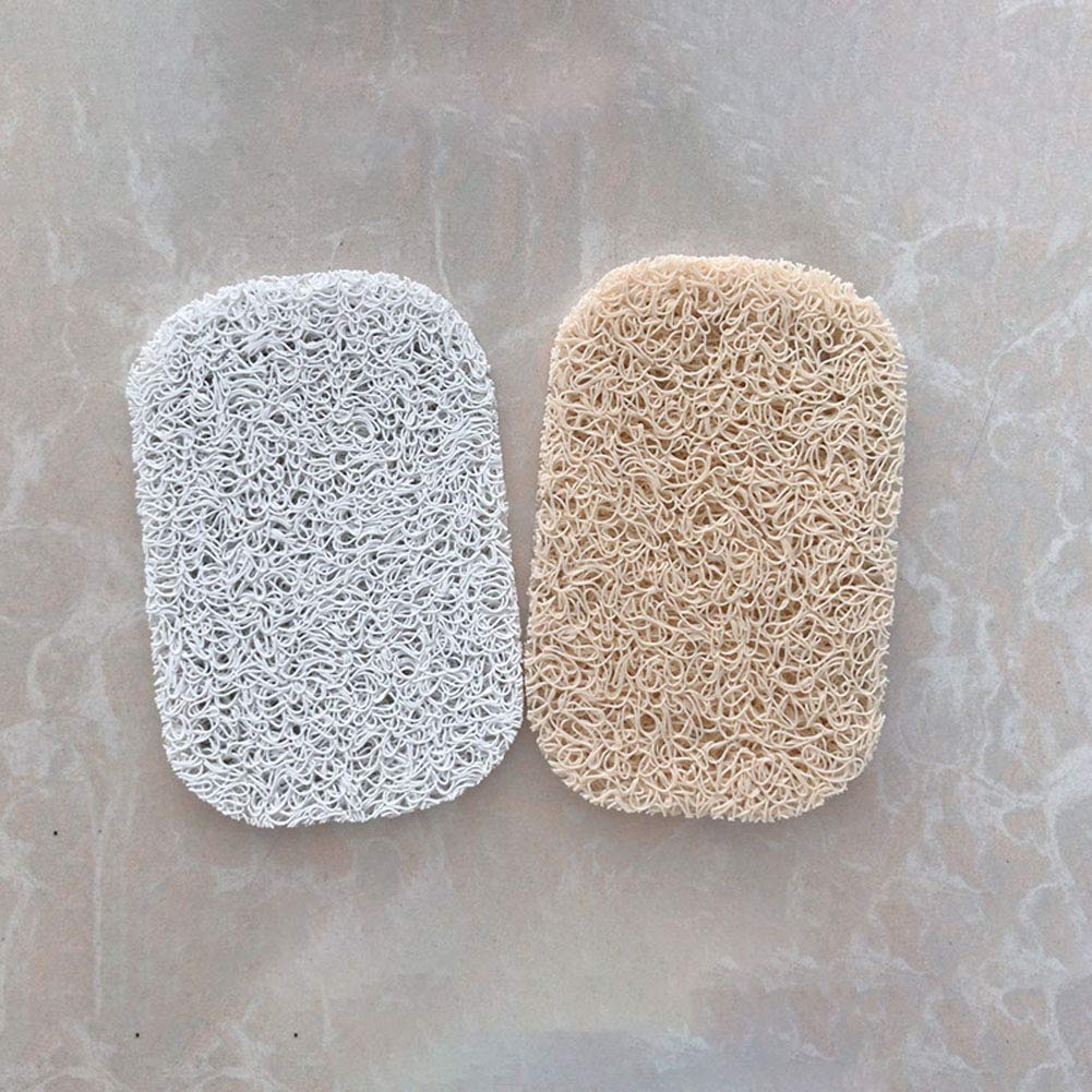 6 Pcs Soap Saver PVC Soap Lifting Pads Soap Holder for Home Bathroom Shower Kitchen (Beige)