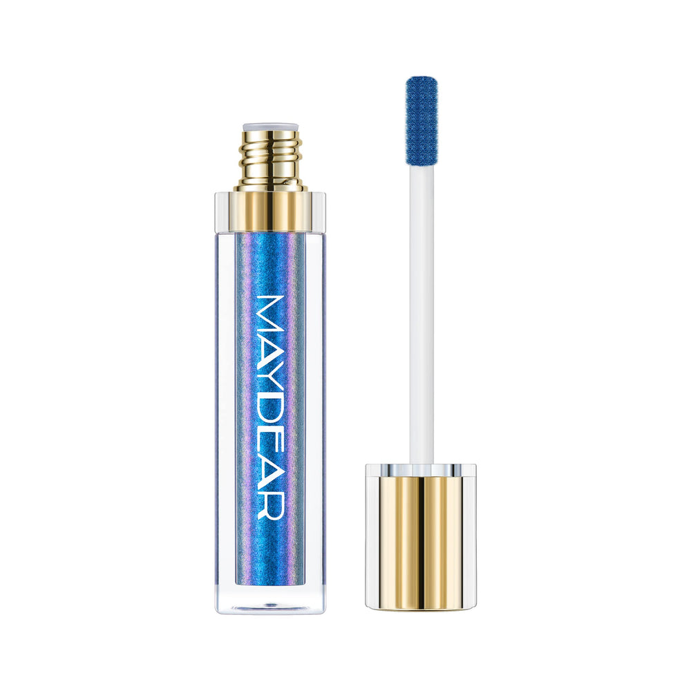 Chameleon Lipstick, Long Lasting Waterproof Colourful Diamond Shimmer Lip Gloss for Women Girls Makeup kit - Blue Cyan