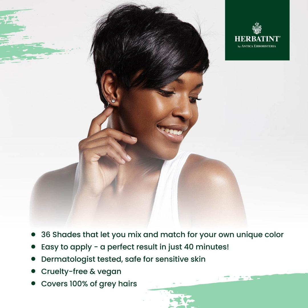 Permanent Haircolor Gel, 1N Black, Alcohol Free, Vegan, 100% Grey Coverage - 4.56 oz (2 Pack)