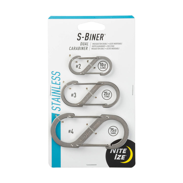 SB234-03-11 S-Biner Carabiner, Assorted, Stainless