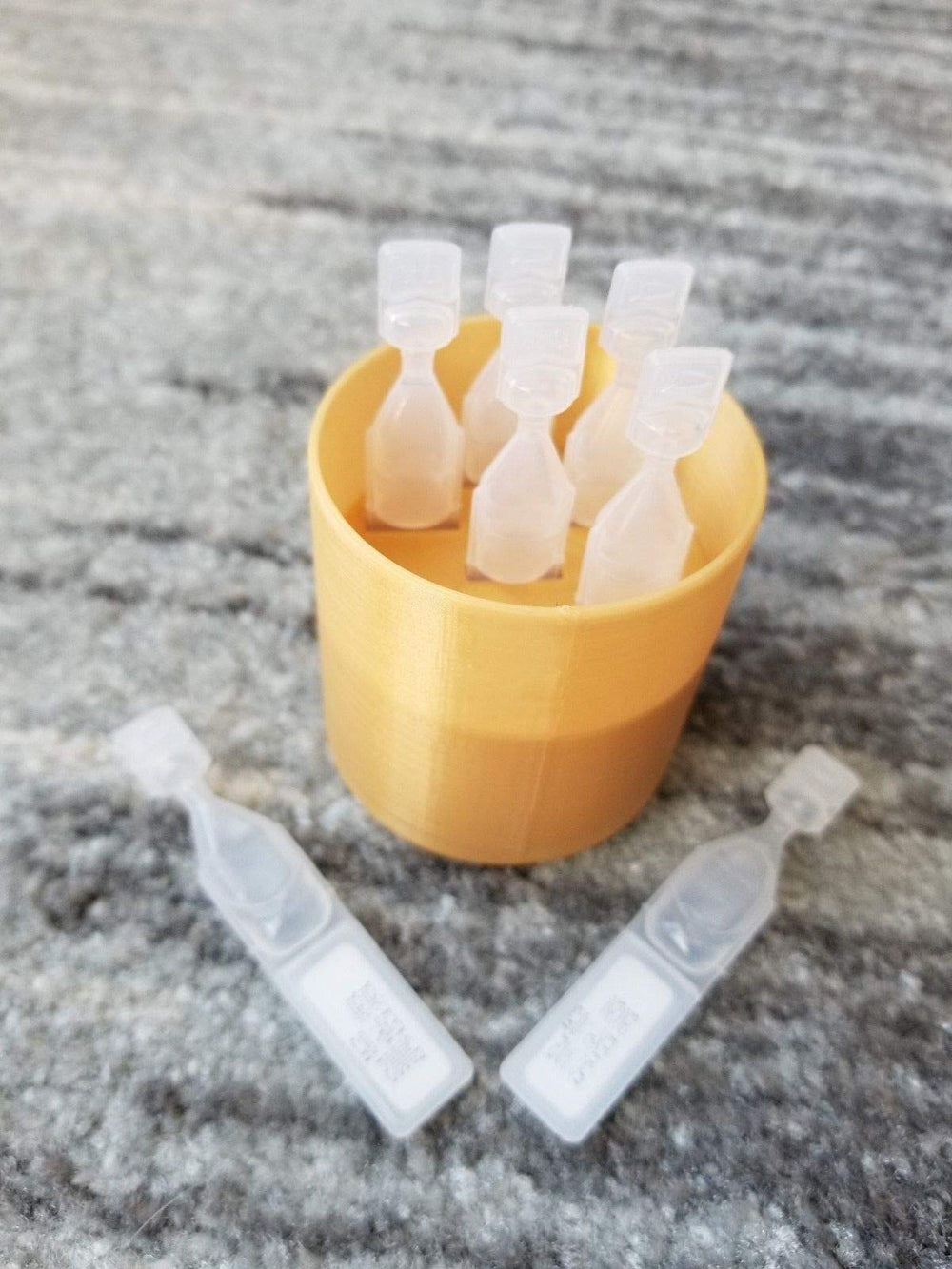 Eye Drops Holder & Storage w/lid, Holds 7 Single use Disposable vials (Gold)