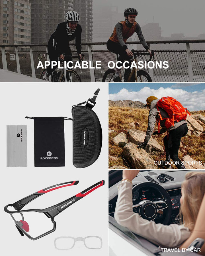 Photochromic Sunglasses for Men Cycling Sunglasses Sports Bike Glasses