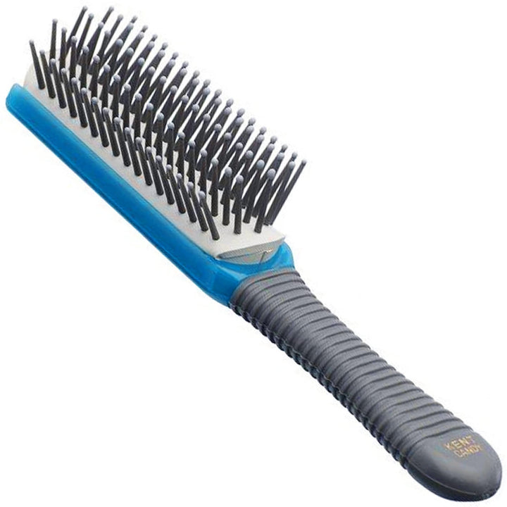 Kent KB Candy Travel Hair Brush - Ball Tipped Hair Brush and Scalp Brush from Kent, the Luxury Quill Brush made for all of Your On-the-Go needs with a Grey Rubber Handle and 5-Rows of Quills