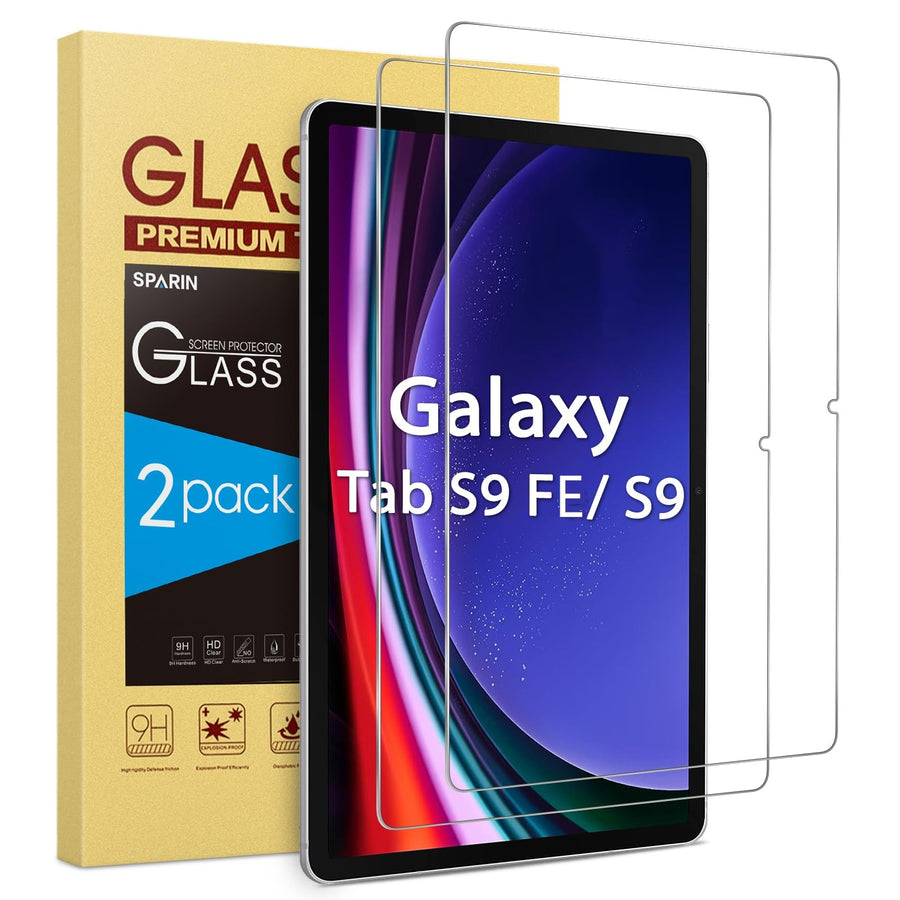 2 Pack Screen Protector for Samsung Galaxy Tab S9 FE 5G (10.9 inch) & Galaxy Tab S9/ S8/ S7 (11 inch), Tempered Glass Compatible with S Pen, Anti-Scratches