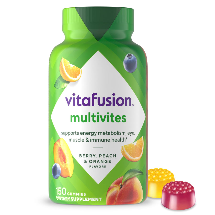 MultiVites Gummy Multivitamins for Adults with 12 Vitamins and Minerals, Berry, Peach and Orange Flavored, America’s Number 1 Gummy Vitamin Brand, 75 Day Supply, 150 Count