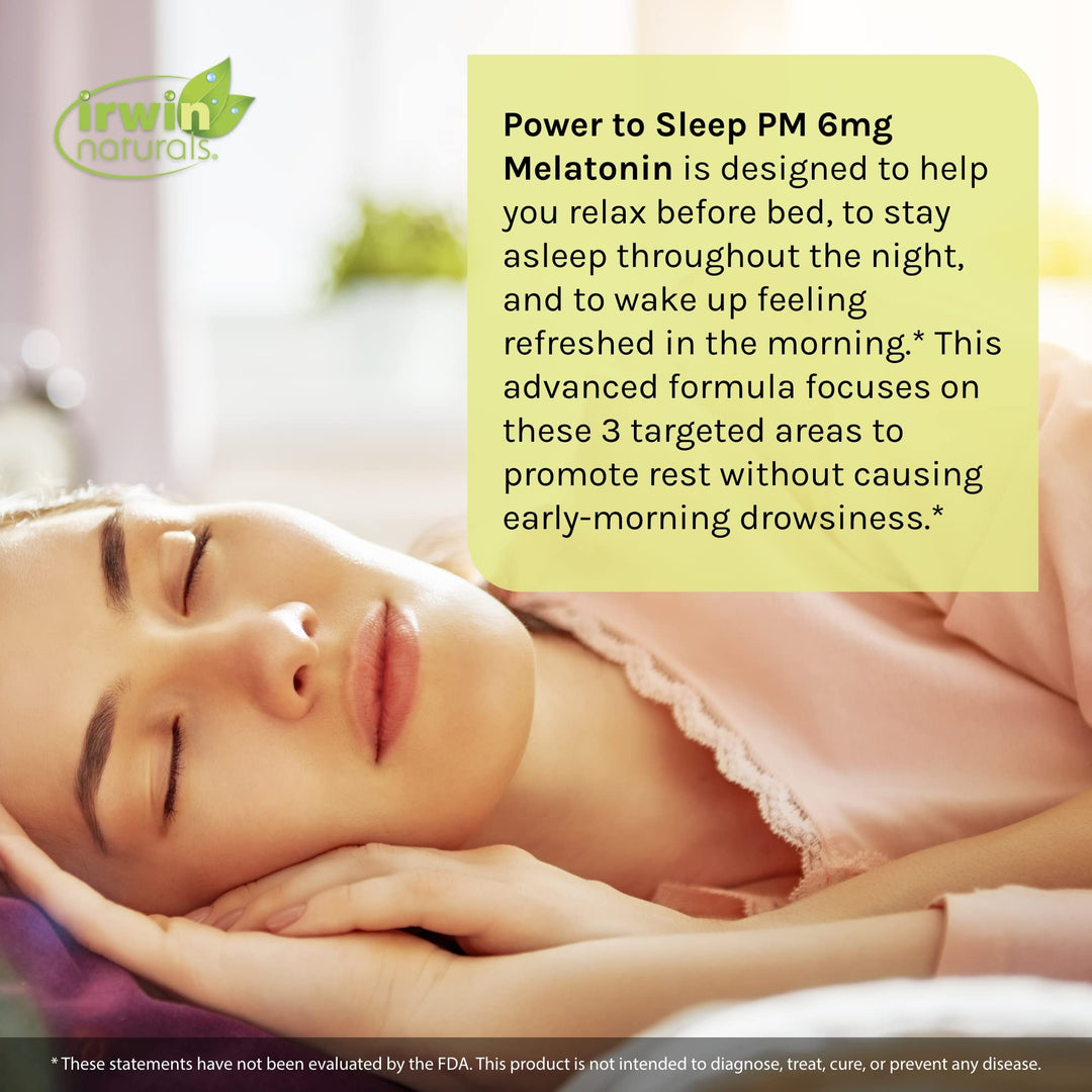 Power to Sleep PM - 60 Liquid Soft-Gels - with 6mg Melatonin, GABA, Ashwagandha, Valerian Root & L-Theanine - 30 Servings