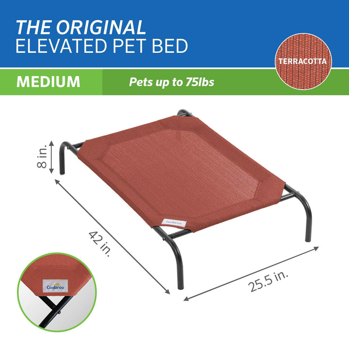 The Original Cooling Elevated Dog Bed, Indoor and Outdoor, Medium, Terracotta
