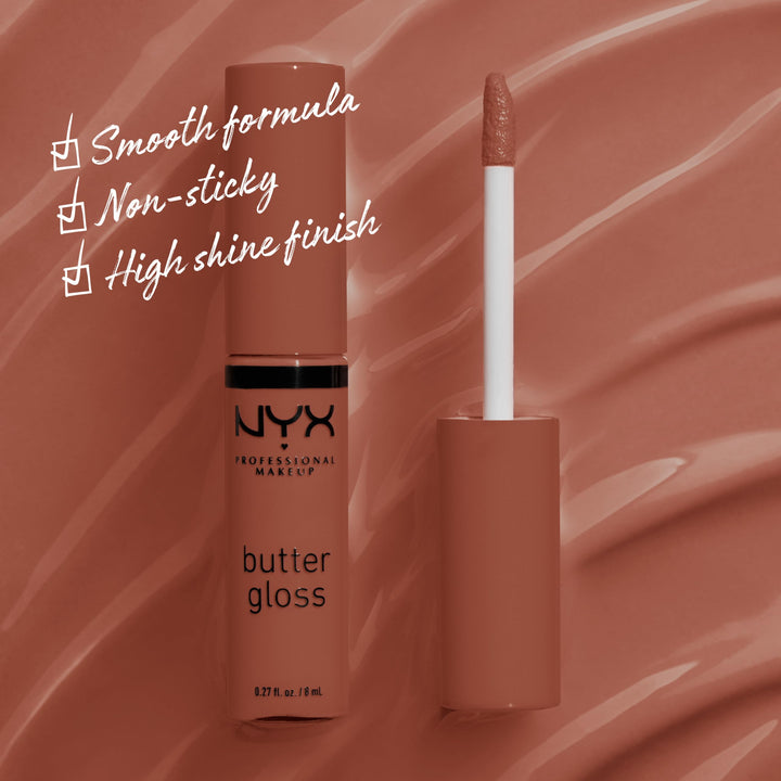 PROFESSIONAL MAKEUP Butter Gloss, Non-Sticky Lip Gloss - Bit Of Honey (Peach Nude)