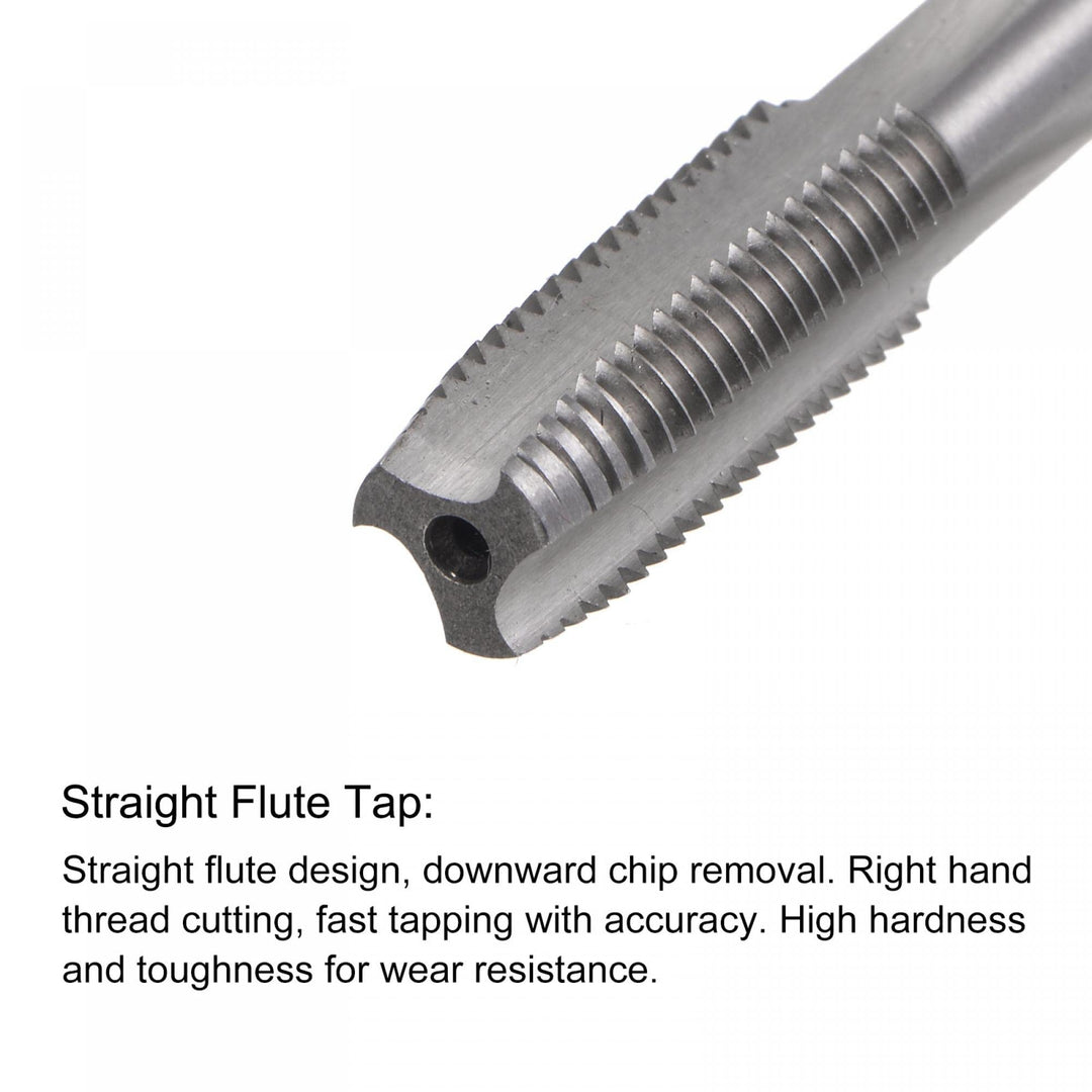 M8 x 1 Straight Flute Thread Tap and 7.0mm Twist Drill Bit Set, Metric Titanium Plated 6542 High Speed Steel Machine Screw Thread Tap Threading Drilling Tool