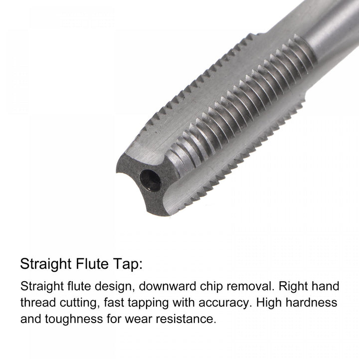M8 x 1 Straight Flute Thread Tap and 7.0mm Twist Drill Bit Set, Metric Titanium Plated 6542 High Speed Steel Machine Screw Thread Tap Threading Drilling Tool