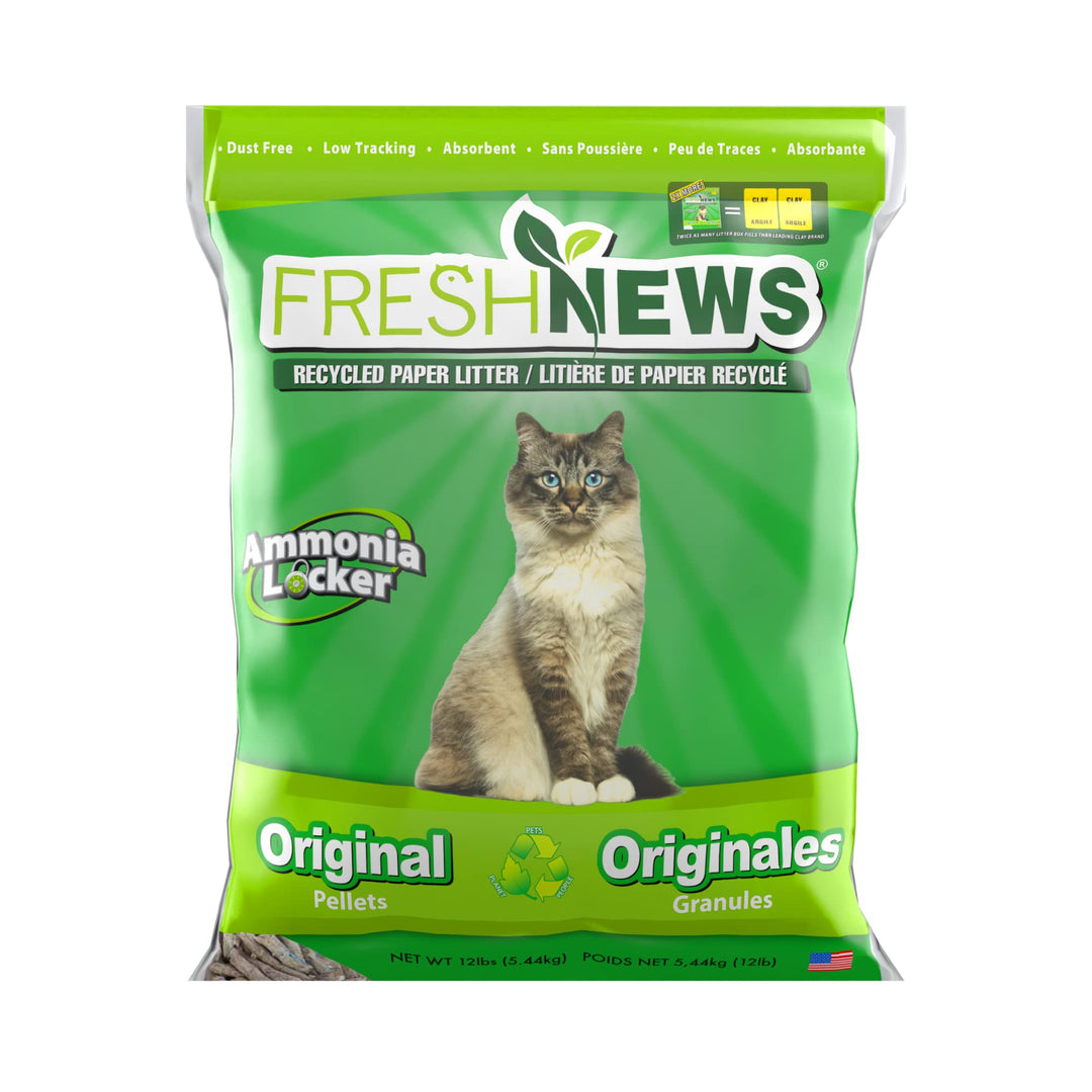 Recycled Paper, Original Pellet Cat Litter, 12 Pound