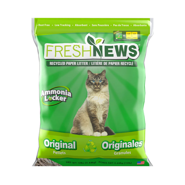 Recycled Paper, Original Pellet Cat Litter, 12 Pound