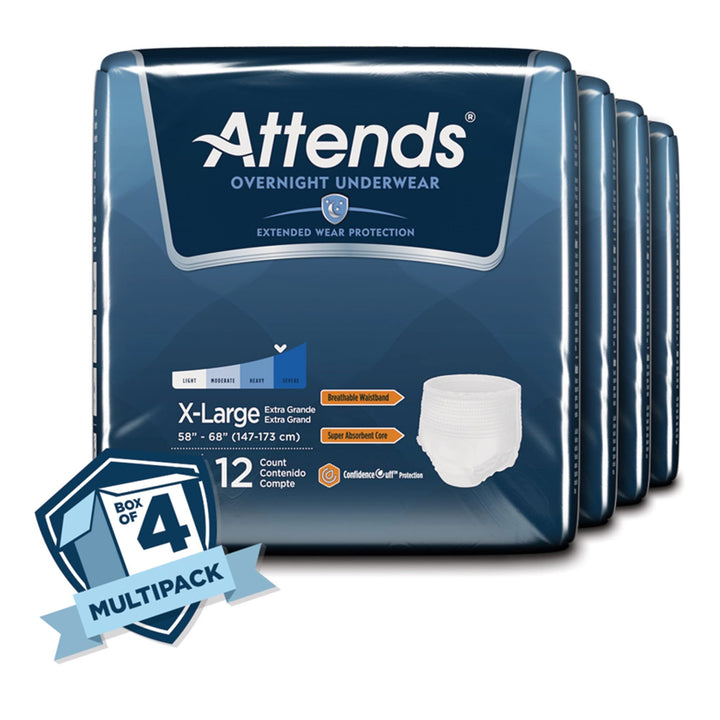 Underwear Overnight Extra-Large - 12 ct, Case of 4 Healthcare