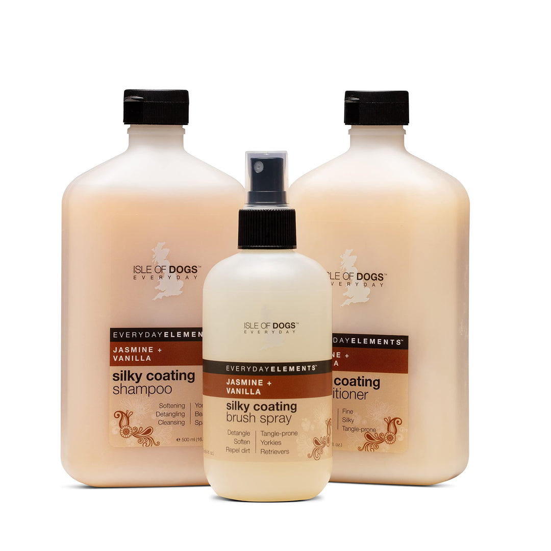 - Everyday Elements Silky Coating Conditioner For Dogs - Jasmine + Vanilla - Moisturizing Pet Conditioner With Aloe Leaf Juice For A Softer, Shinier Coat - 16.9 Oz, (711-16oz)