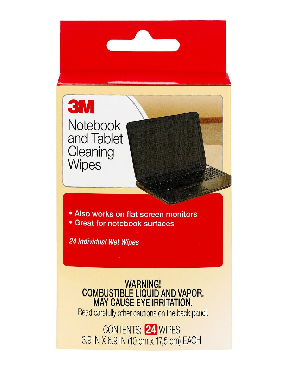 Notebook Screen Cleaning Wipes, 3.9 x 6.9 Inches (CL630), White, 24 individual wet wipes (Packaging may vary)