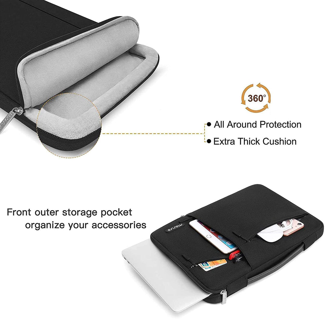 Compatible with MacBook Air 13 inch Case 2022 2021 2020 Release A2337 M1 A2179 Retina Display Touch ID, Plastic Hard Shell Case with TPU Bumper&Carrying Sleeve Bag&Keyboard Cover, Black