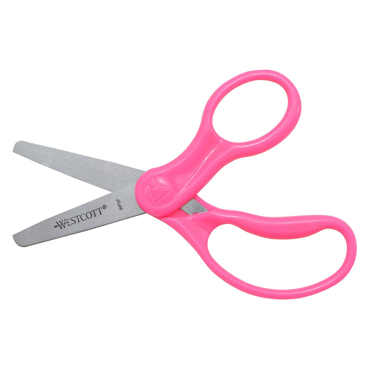 School Left and Right Handed Kids Scissors, 5-Inch, Blunt, Colors Vary (13130)