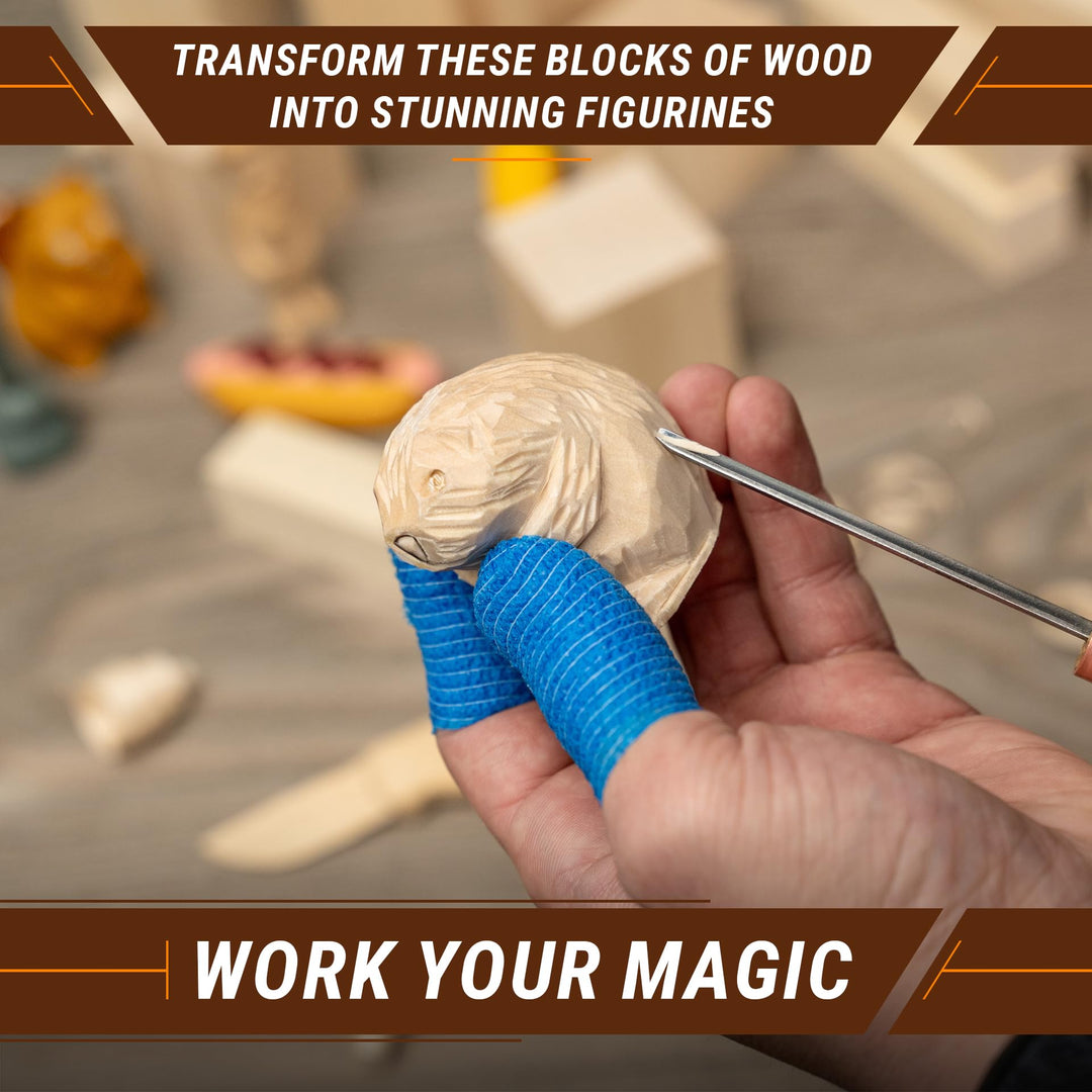 Basswood Carving Blocks BW 18 pcs Whittling Wood Carving Blocks Basswood for Carving Wood for Whittling Kit Wood Blocks for Carving Bass Wood for Wood Carving Set Wood Carving Wood Crafts