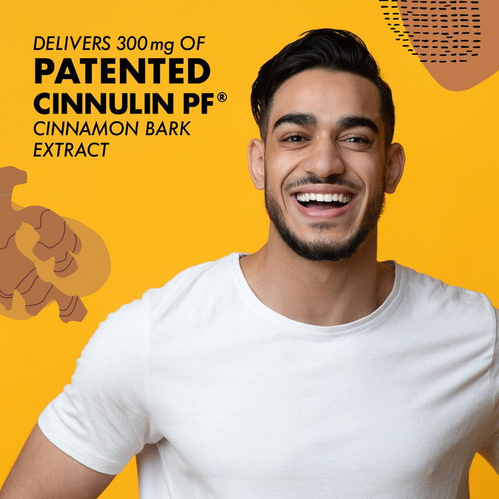 Cinnulinpf Cinnamon Bark Extract Supplement, 60 Count, White