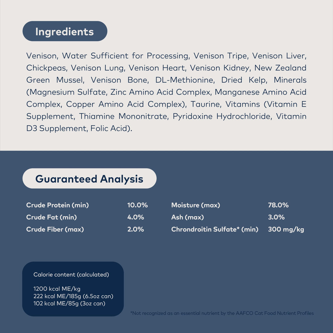 Peak Canned Wet Cat Food – All Natural, High Protein, Grain Free, Limited Ingredient, with Superfoods (Venison, Case of 24, 3oz Cans)