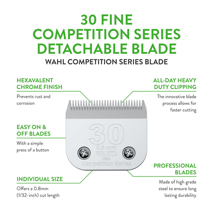 Professional Animal Competition Series Detachable Blade - 1/32-Inch Cut Length, 30# Fine (2355-100)