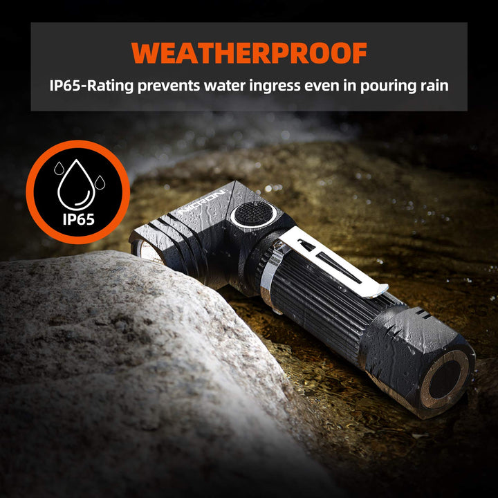 Flashlight, N7 600 Lumens Tactical Flashlight, 90 Degree Ip65 Waterproof Led Mini Flashlight 4 Modes- Best High Lumens Are For Camping, Outdoor, Hiking (Not including Batteries)Gift