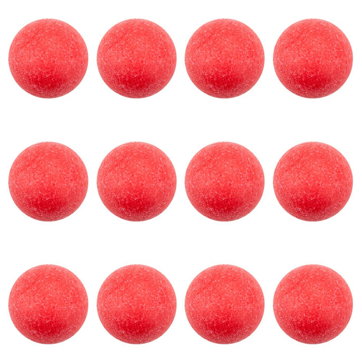 12 Pack of Red Textured Foosballs for Standard Foosball Tables & Classic Tabletop Soccer Game Balls
