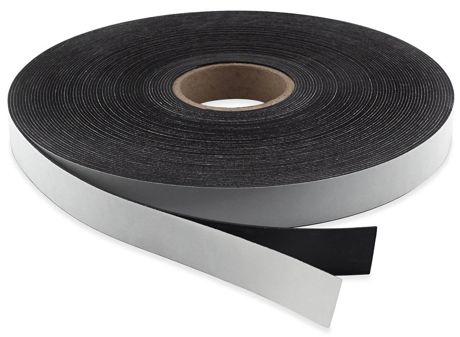 Flexible Magnet Strip with Adhesive Back , 1/16 Thick, 1 Wide, 50 feet (1 Roll)