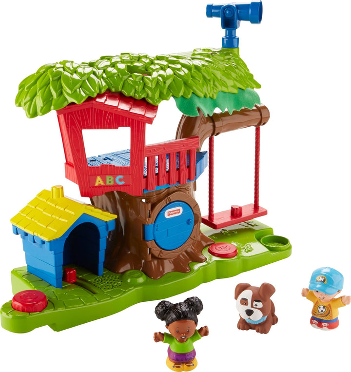 Little People Toddler Musical Toy Swing & Share Treehouse Playset with 3 Figures for Pretend Play Ages 1+ Years