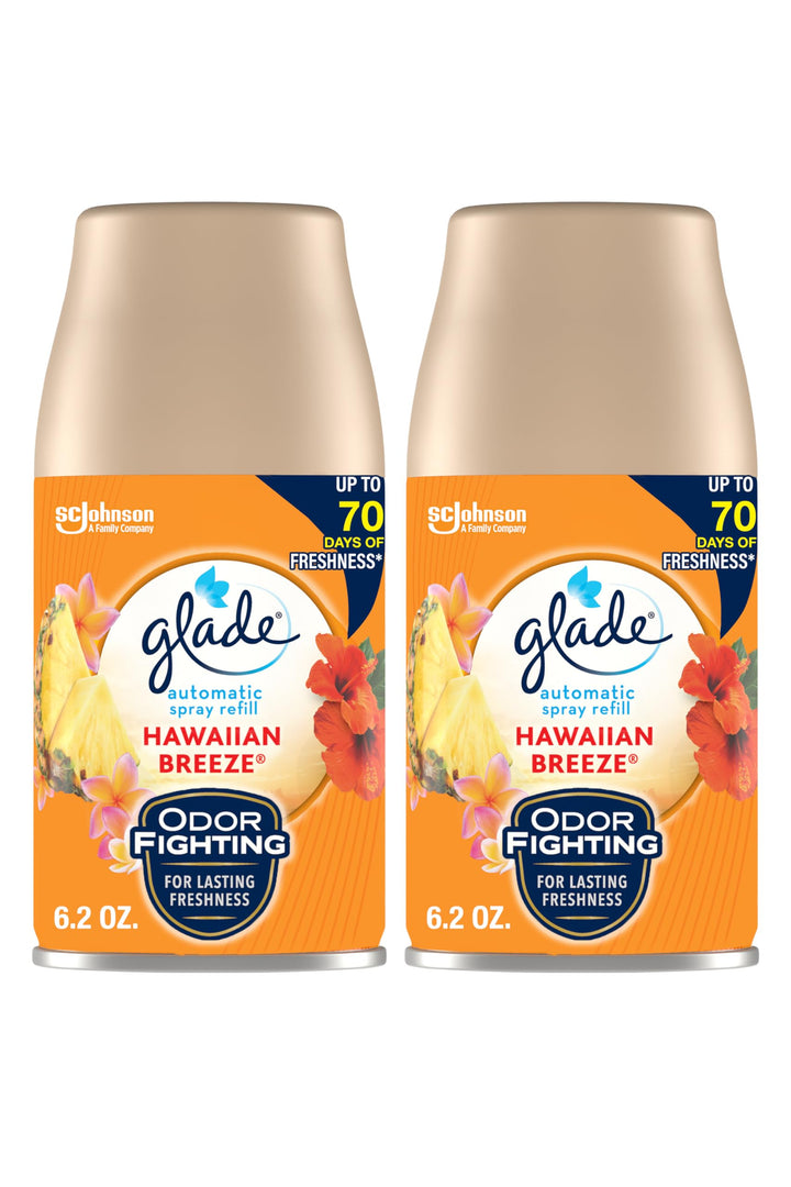 Automatic Spray Refill, Air Freshener for Home and Bathroom, Hawaiian Breeze, 6.2 Oz, 2 Count