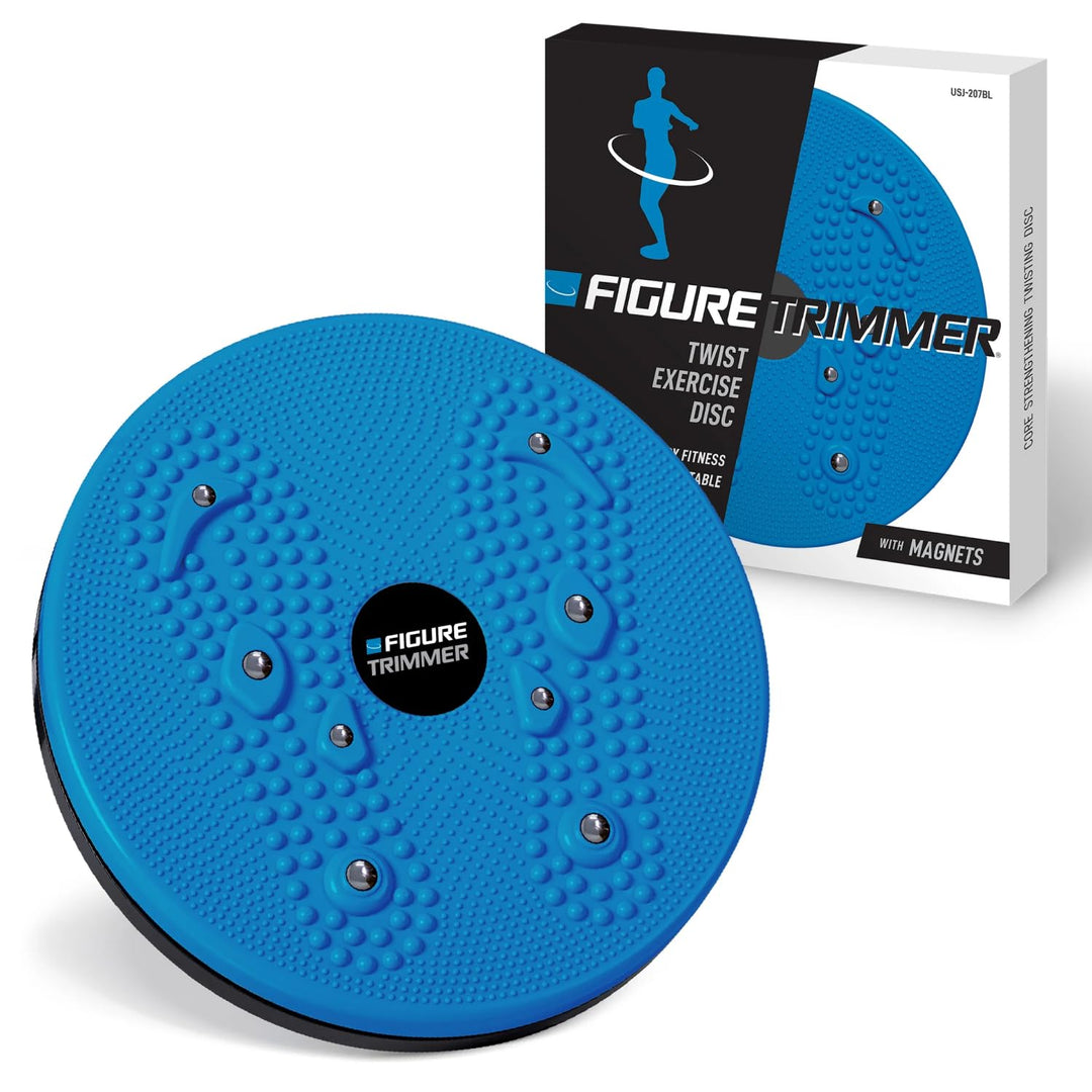 Core Abs Twister Board - 12-inch Waist Sculptor Twister Board for Core & Ab Exercise - Waist Twisting Disc, Dizzy Disc Twist Board for Slimming Workout with 8 Magnets Reflexology, Blue