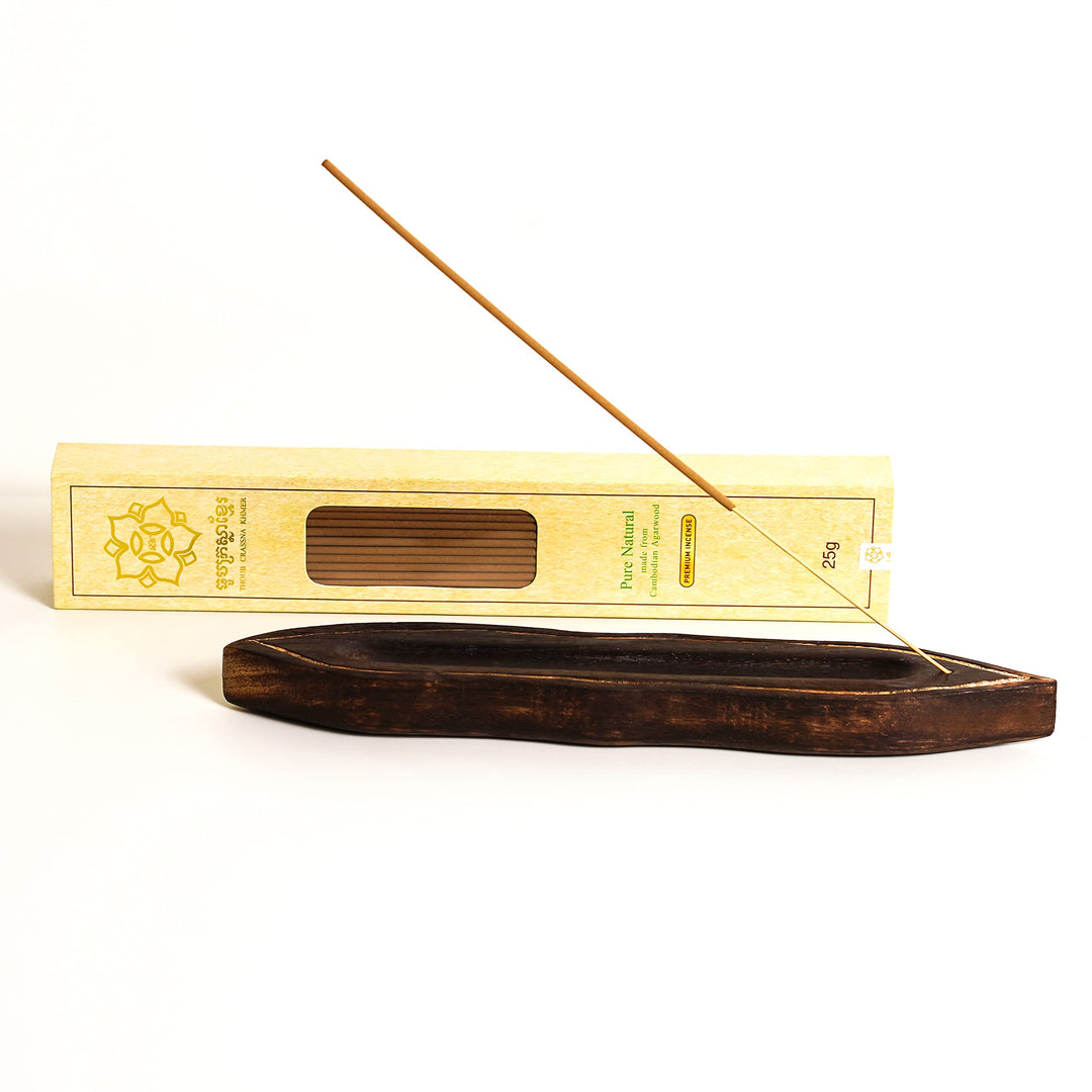 Crassna Khmer Cambodian Agarwood/Oud Incense Sticks 25g - Chemical Free - Premium